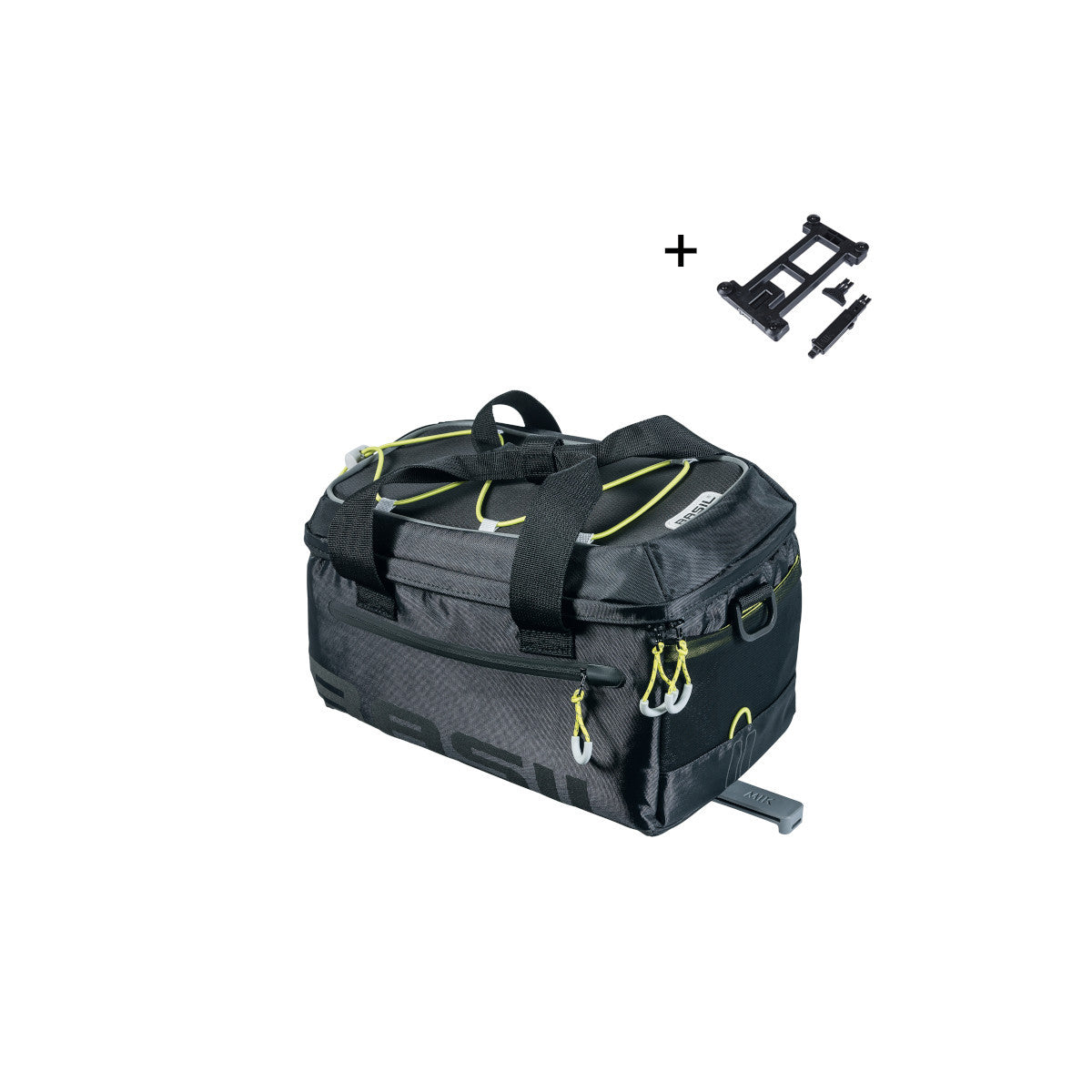 Sacoche porte-bagages BASIL Miles 7L noir jaune