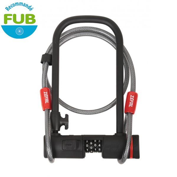 Antivol vélo u 115 x 230mm code zéfal traz u13