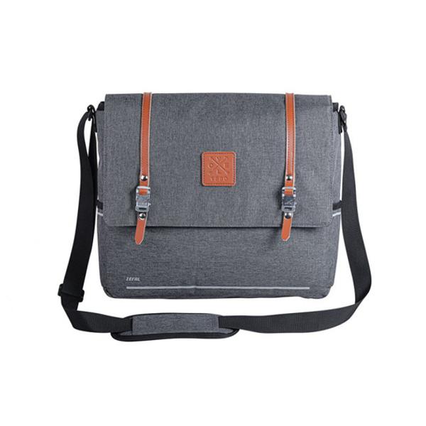Sacoche vélo porte bagage zéfal urban messanger gris 11 litres