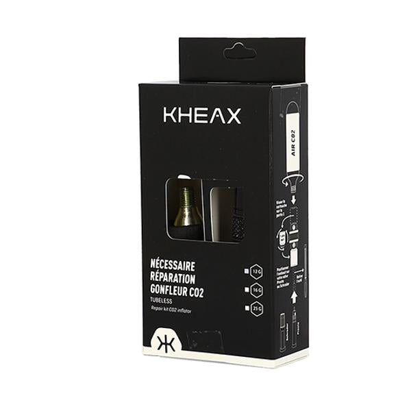 Kit répération tubeless kheax alu avec cartouche co2 16gr