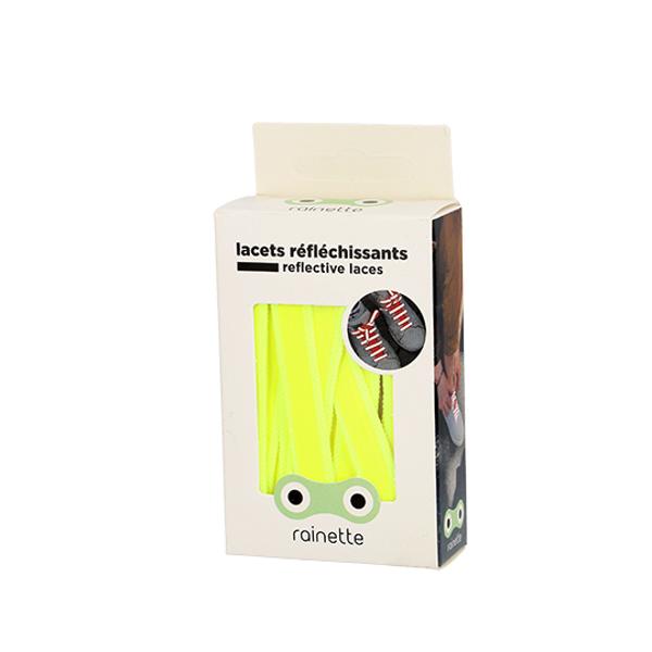 Lacet réflechissant rainette jaune fluo 120 cm