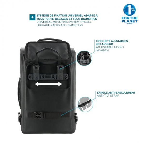 Sacoche vélo porte bagage / sac à dos mobilis