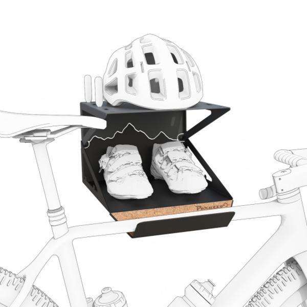 Support vélo mural peruzzo bike kit (rangement casque / chaussures...)