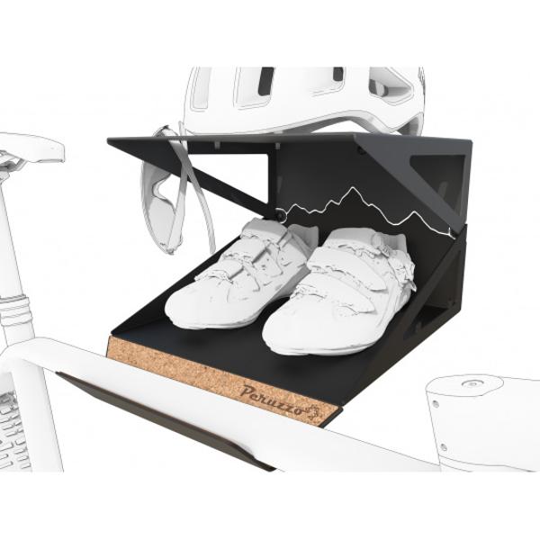 Support vélo mural peruzzo bike kit (rangement casque / chaussures...)