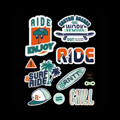 Autocollant / sticker reflechissant rainette ride