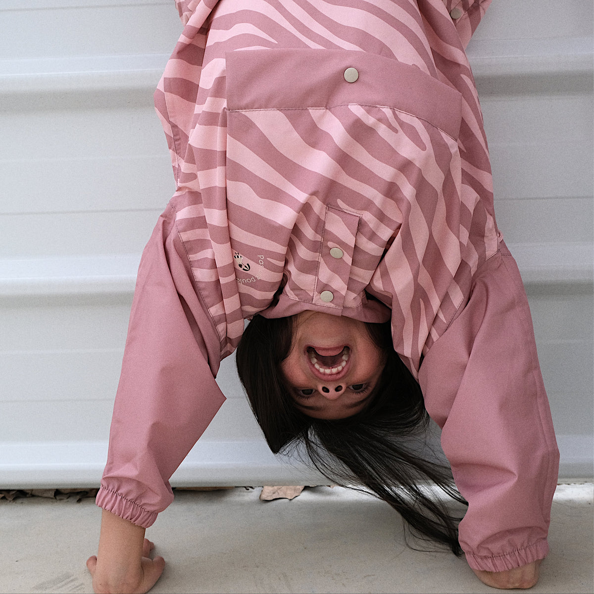 Poncho Zebra rose Kids