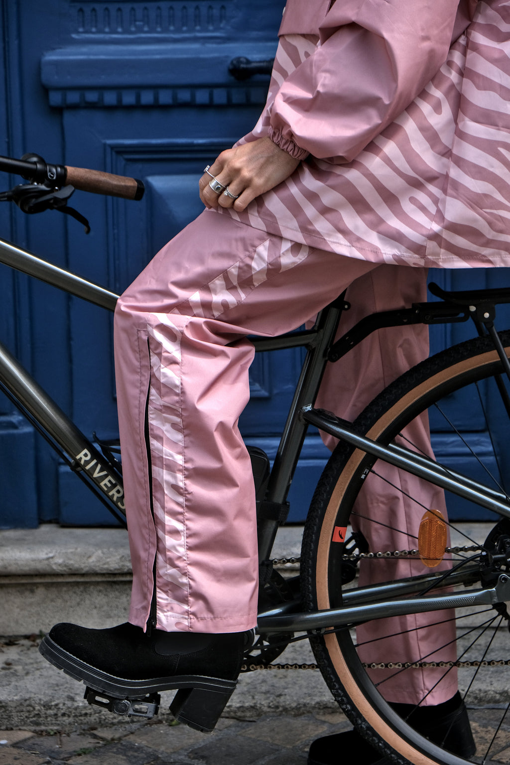 Pantalon de pluie zebra rose