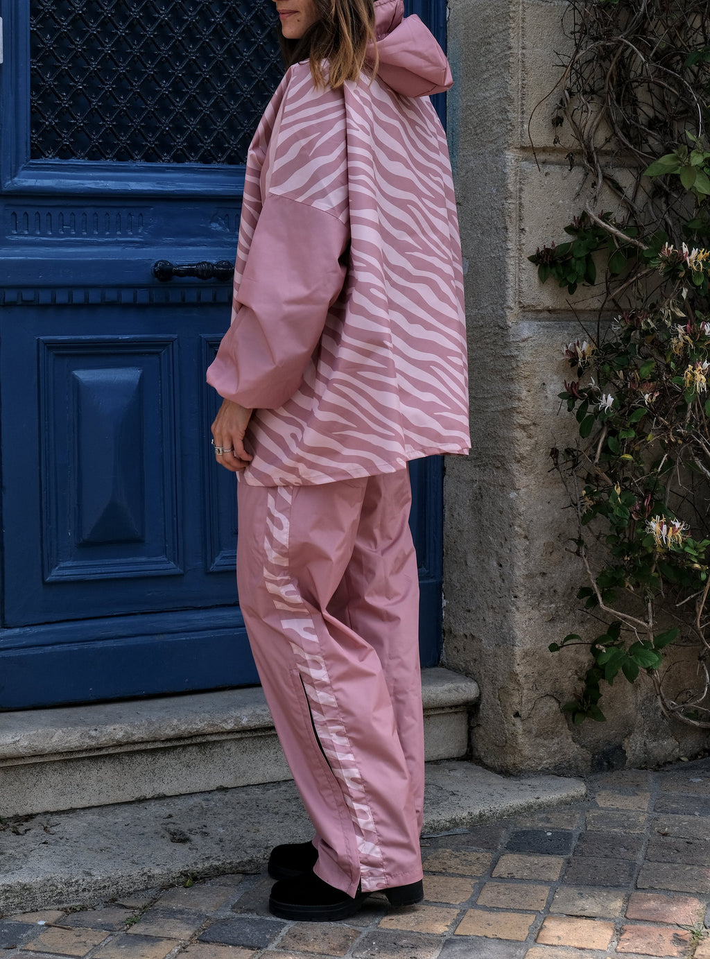Pantalon de pluie zebra rose