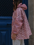 Cape de pluie courte zebra rose