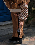 Pantalon de pluie Damiers marron