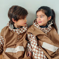 Poncho Damiers marron Kids