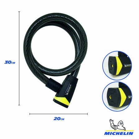 Antivol spirale à clés 120 cm Diam. 25 mm