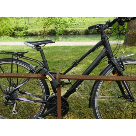 Antivol U SRA à clés 112 x 240 mm Diam. 18mm + support