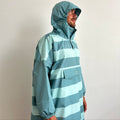 Poncho long Green Stripes