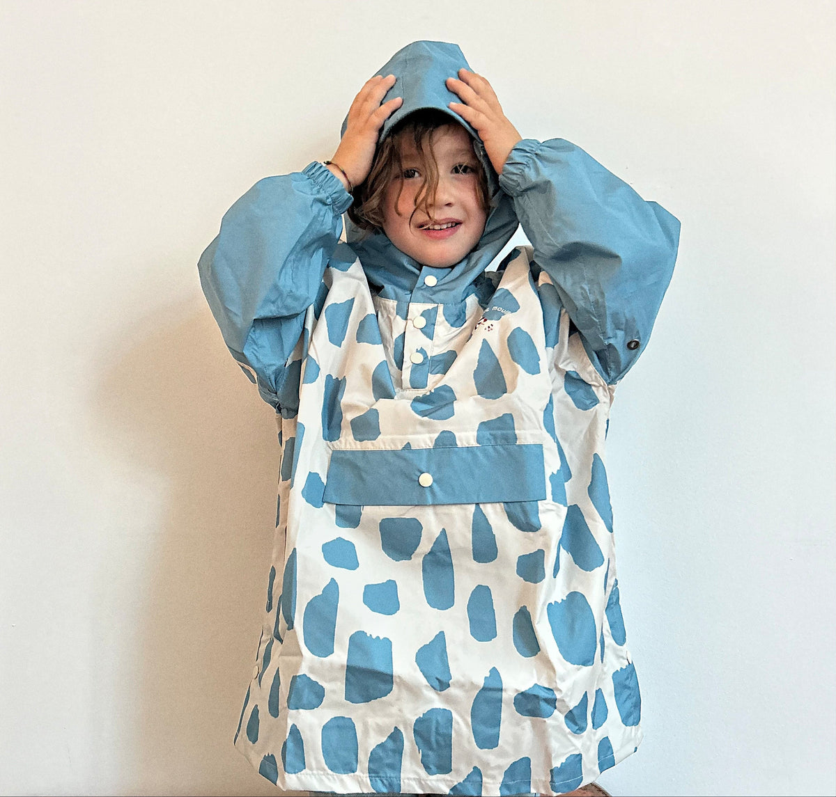 Poncho long Icy blue Kids