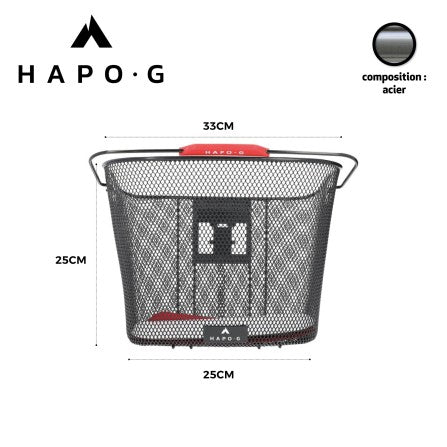 Panier Acier XXL Noir avec Fixation DMTS new universelle compatible E-Bike
