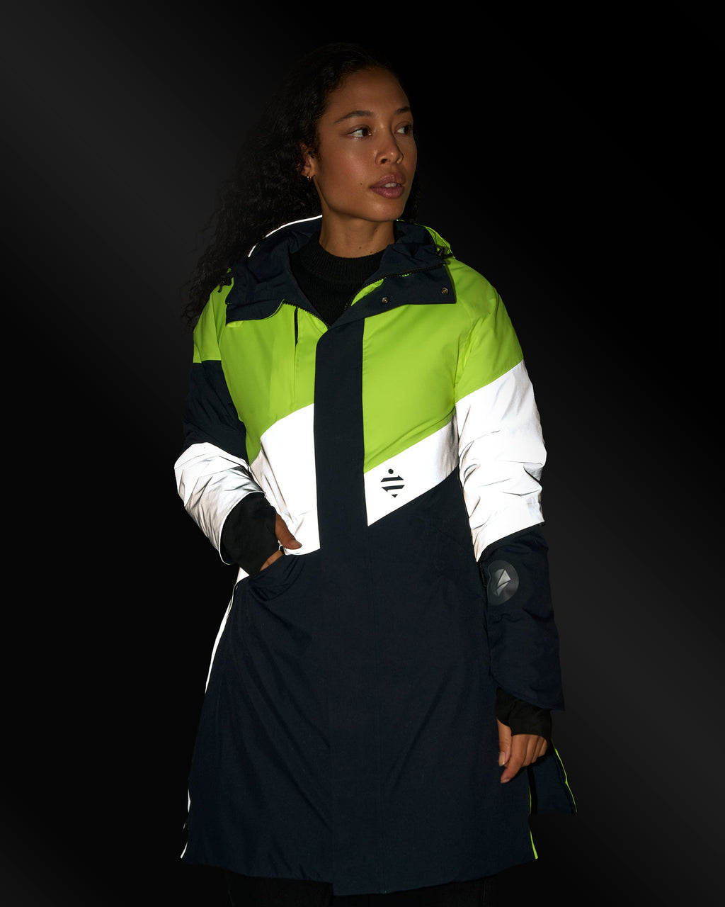 Parka réfléchissante & réversible d'hiver Fluvia