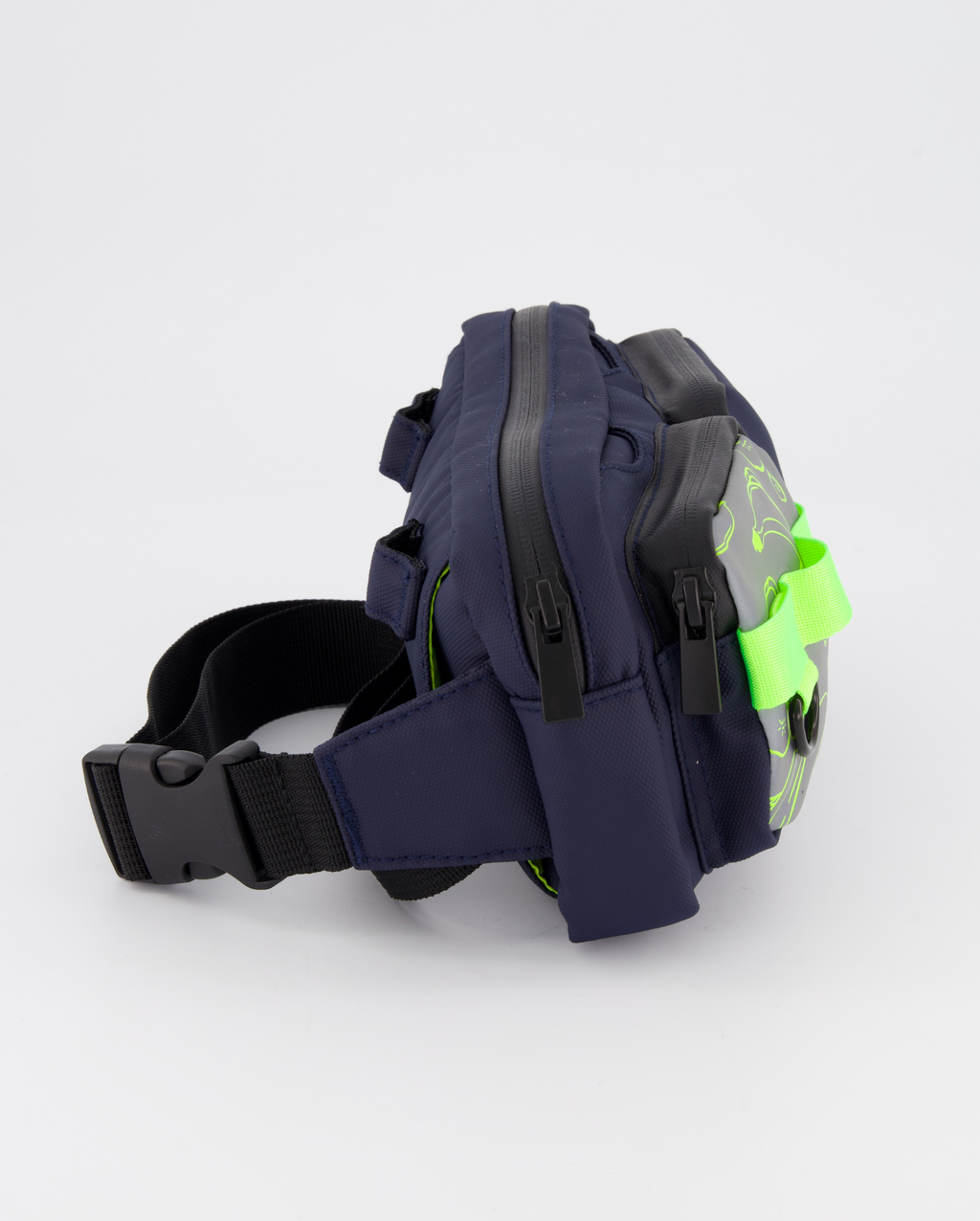 Sac banane | Sacoche vélo réfléchissante motif - medium