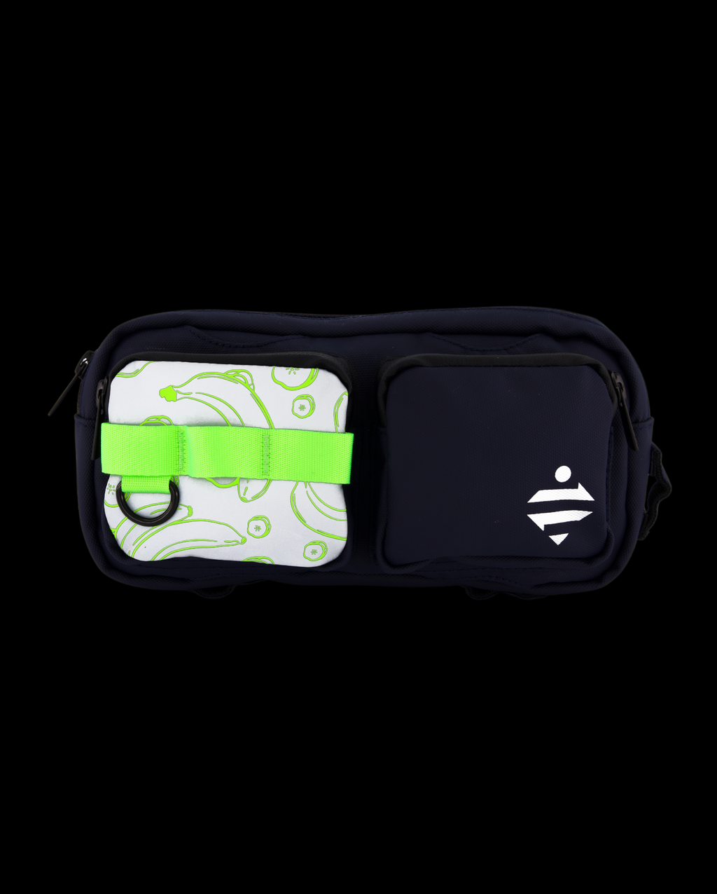 Sac banane | Sacoche vélo réfléchissante motif - medium