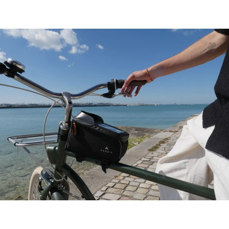 Sacoche de cadre smartphone avec pare-soleil