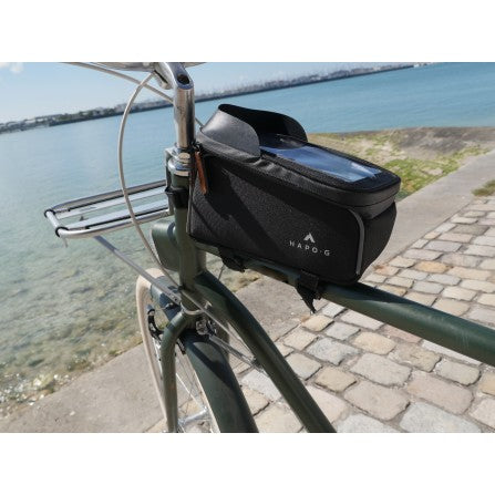 Sacoche de cadre smartphone avec pare-soleil