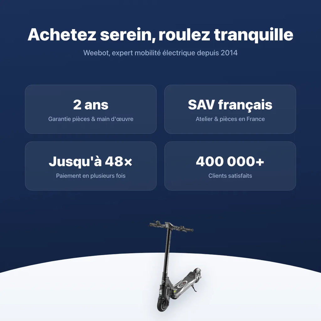Trottinette Électrique Dualtron Pop (Popular) — garantie, livraison rapide et SAV Weebot, expert mobilité électrique depuis 2014.
