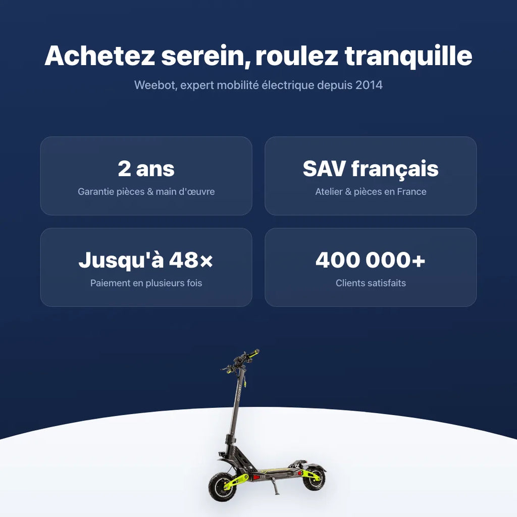 Trottinette Électrique Langfeite C5 — garantie, livraison rapide et SAV Weebot, expert mobilité électrique depuis 2014.