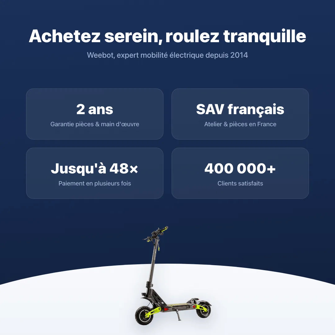 Trottinette Électrique Langfeite C5 — garantie, livraison rapide et SAV Weebot, expert mobilité électrique depuis 2014.