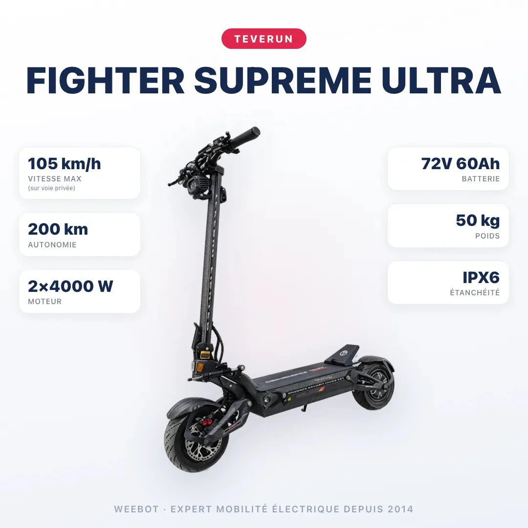 Trottinette Électrique Teverun Fighter Supreme Ultra V2 2026 - Weebot